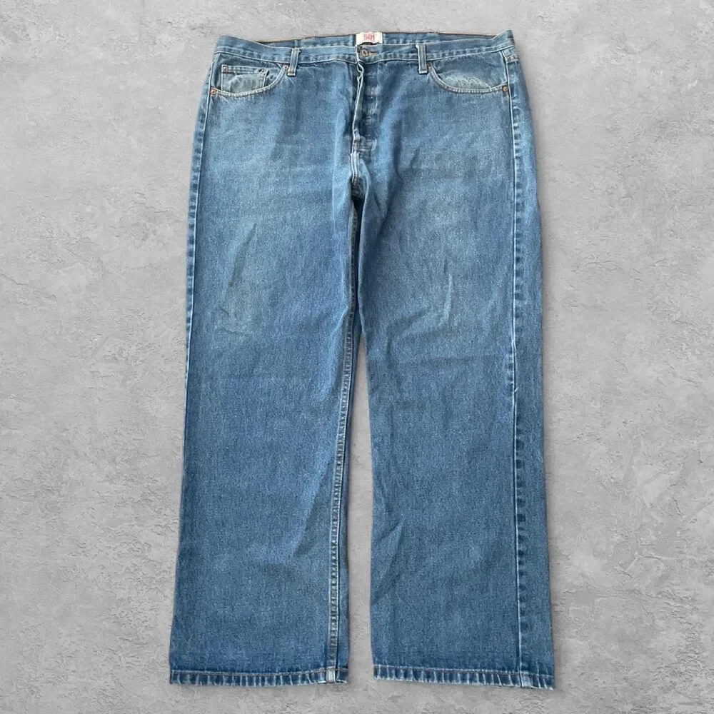 VTG Levi's 501 XX Mens Straight Leg Jeans 44x30 Made In USA Button Fly Y2K